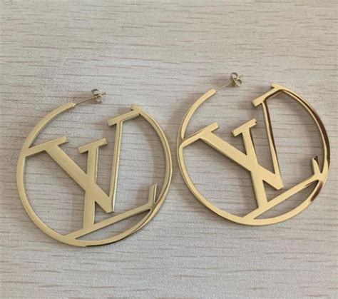 louis vuitton earrings hoops|faux louis vuitton earrings.